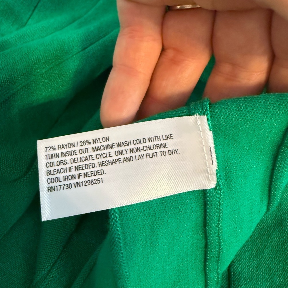 2/$30 - a new day - Green Midi Halter Sweater Dress Pleated NWT Medium - Picture 10 of 10